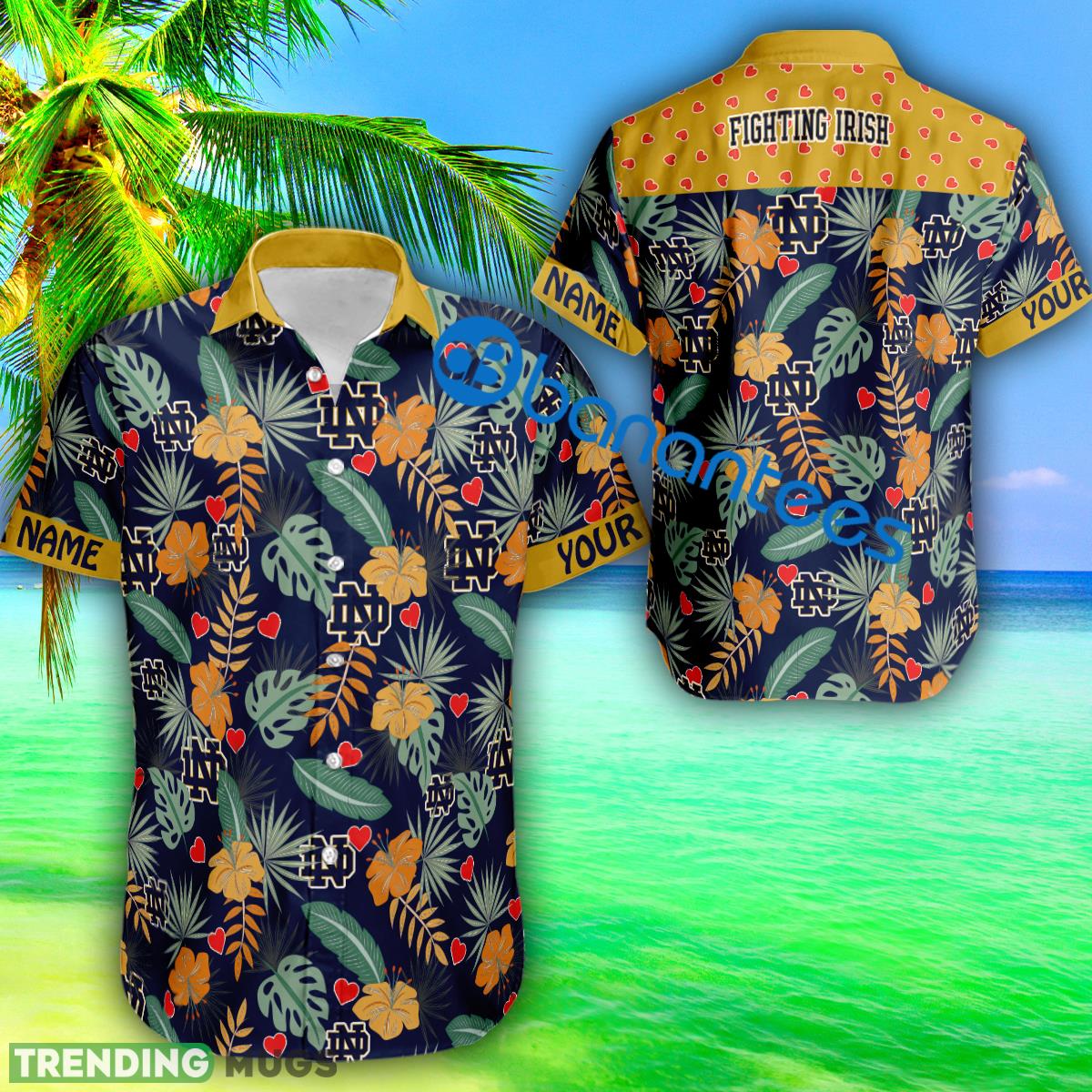 Heart Pattern Notre Dame Fighting Irish Personalized Valentines Day Hawaiian Shirt Short Sleeve - Heart Pattern Notre Dame Fighting Irish Personalized Valentines Day Hawaiian Shirt Short Sleeve Heart Pattern Notre Dame Fighting Irish Personalized Valentines Day Hawaiian Shirt Short Sleeve - Heart Pattern Notre Dame Fighting Irish Personalized Valentines Day Hawaiian Shirt Short Sleeve