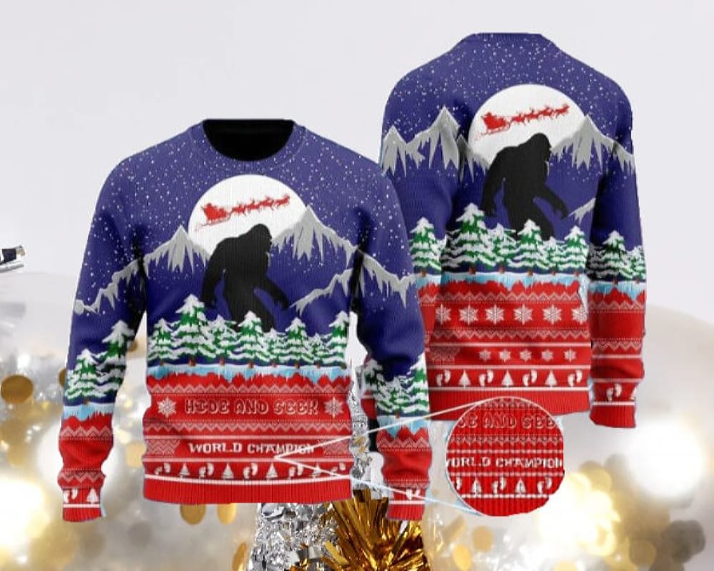 Hide And Seek Ugly Christmas Sweater Bigfoot Merry Christmas Xmas Sweatshirt Xmas 2023 Gift Gift for Family Unisex Full Size - 031223-083103 Hide And Seek Ugly Christmas Sweater Bigfoot Merry Christmas Xmas Sweatshirt Xmas 2023 Gift Gift for Family Unisex Full Size - 031223-083103