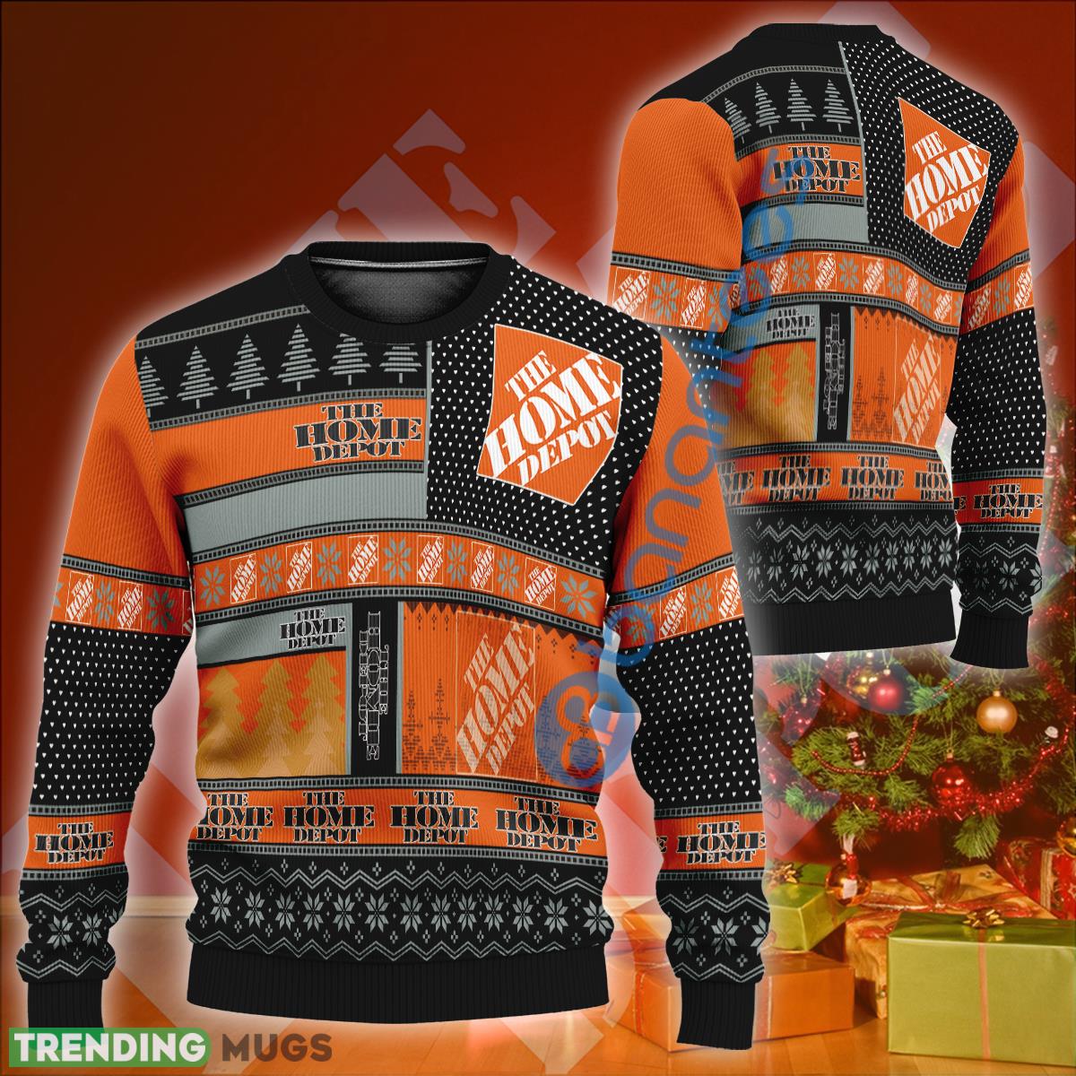 Home Depot Logo Style Ugly Christmas 3D Sweater Gift For Fans - Home Depot Logo Style Ugly Christmas 3D Sweater Gift For Fans Home Depot Logo Style Ugly Christmas 3D Sweater Gift For Fans - Home Depot Logo Style Ugly Christmas 3D Sweater Gift For Fans