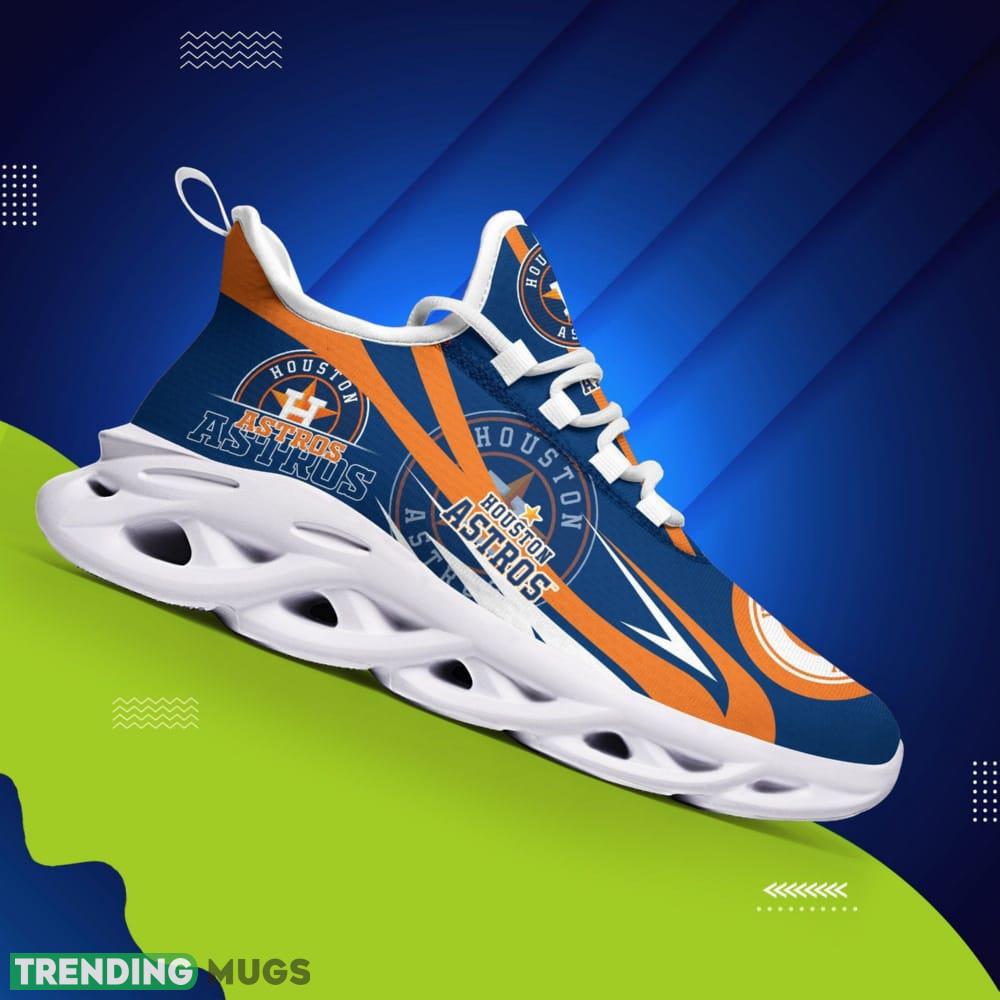 Houston Astros Logo Line Pattern Custom Name 3D Max Soul Sneaker Shoes Max Soul Houston Astros Logo Line Pattern Custom Name 3D Max Soul Sneaker Shoes Max Soul