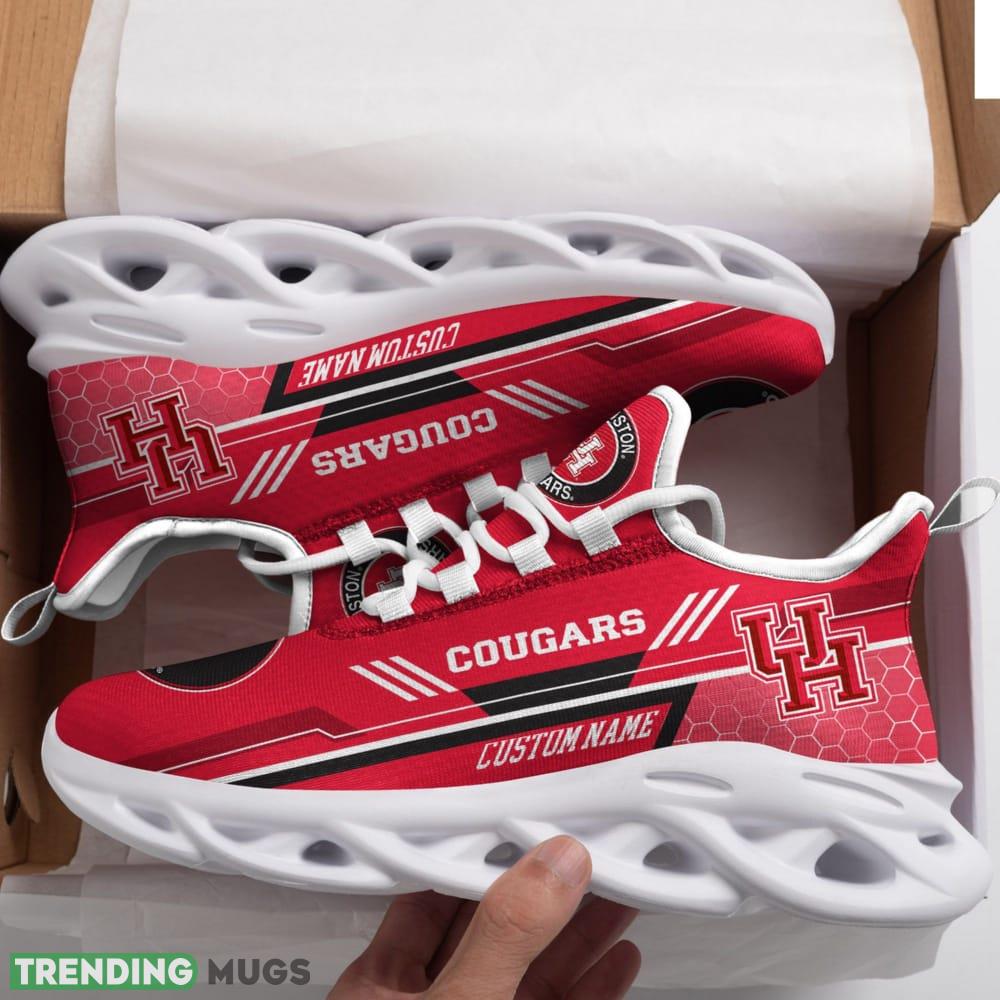 Houston Cougars Logo Custom Name Pattern 3D Max Soul Sneaker Shoes In Red - Houston Cougars Logo Custom Name Pattern 3D Max Soul Sneaker Shoes In Red_1 Houston Cougars Logo Custom Name Pattern 3D Max Soul Sneaker Shoes In Red - Houston Cougars Logo Custom Name Pattern 3D Max Soul Sneaker Shoes In Red_1