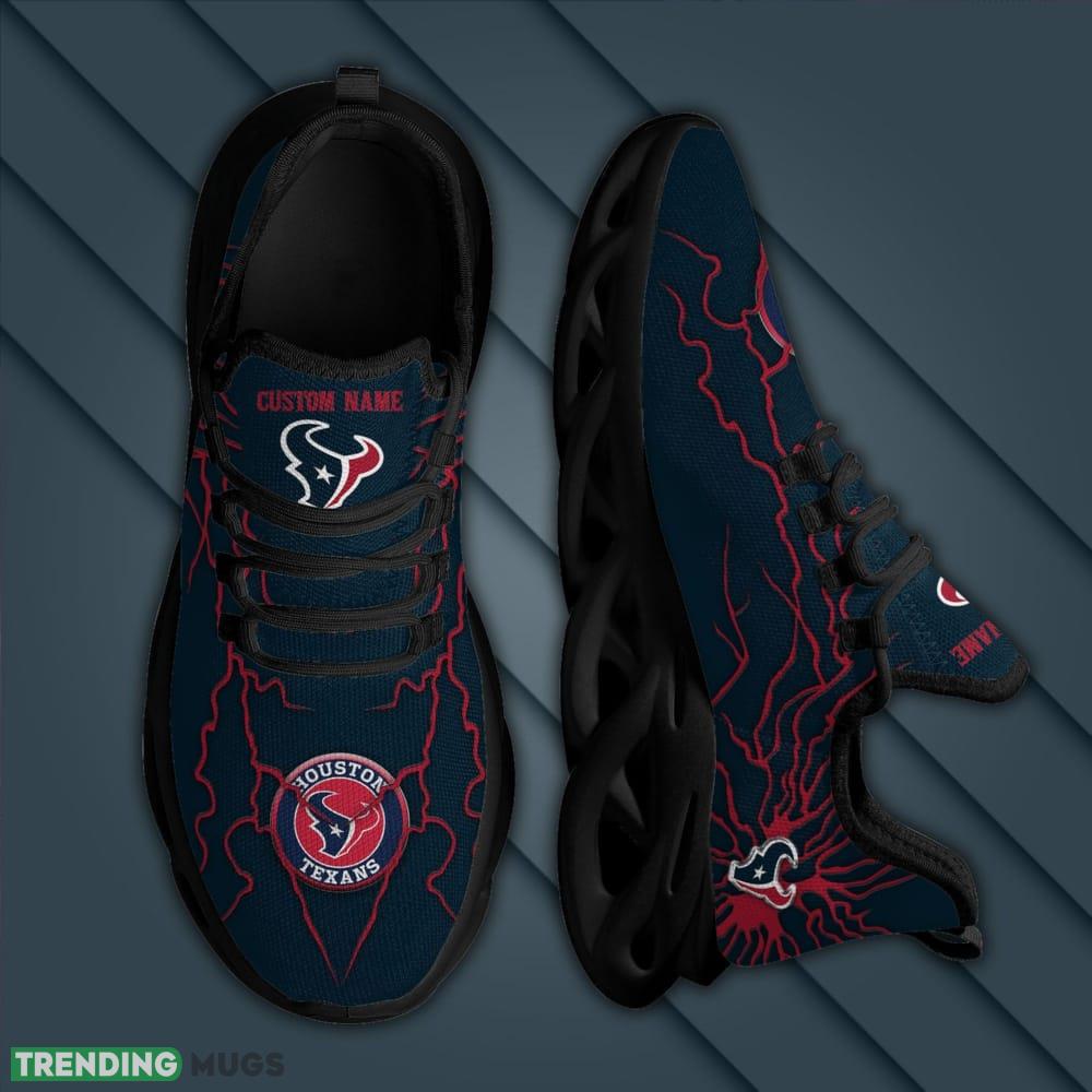 Houston Texans Custom Name Stylish Graffiti Personality Max Soul Shoes Max Soul Houston Texans Custom Name Stylish Graffiti Personality Max Soul Shoes Max Soul