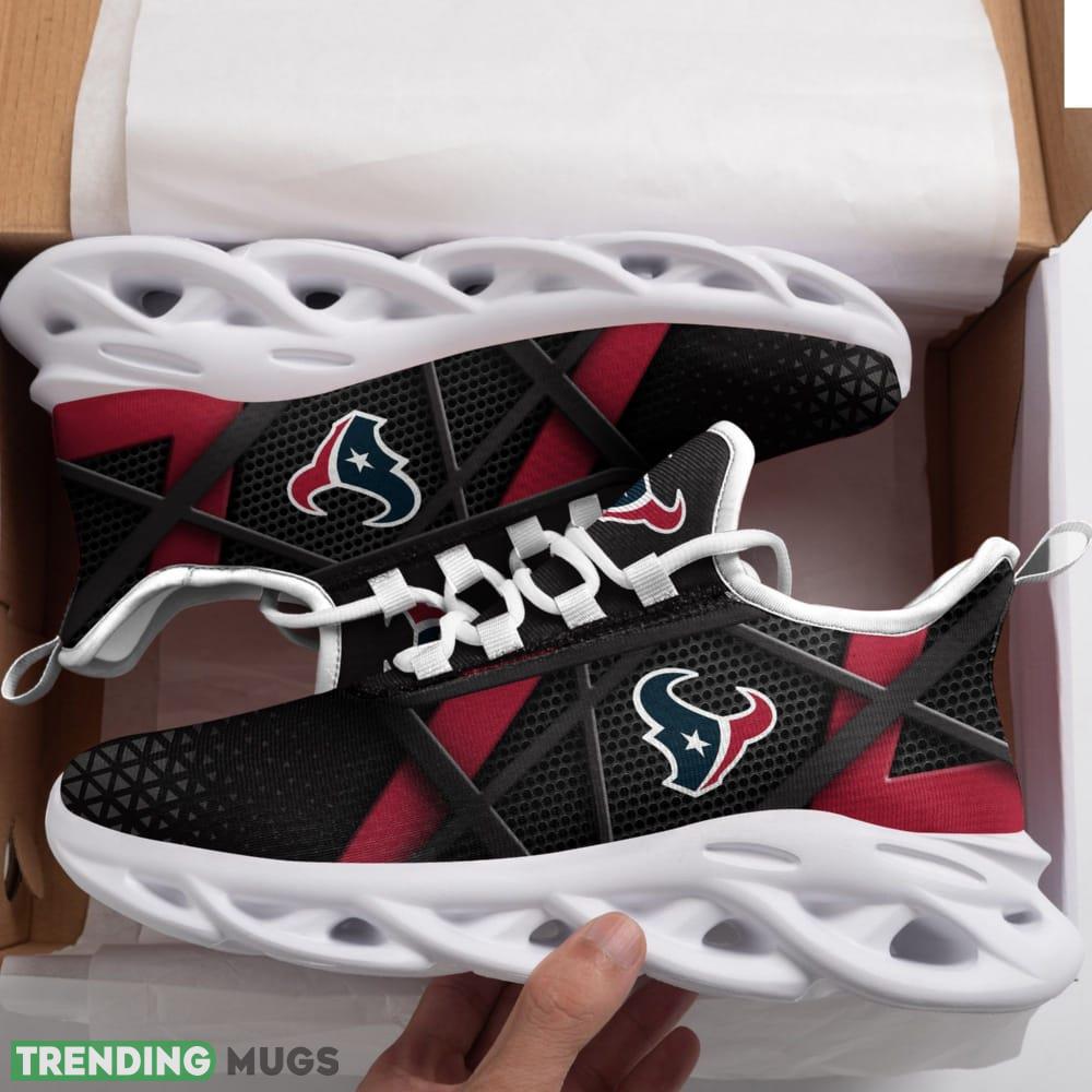 Houston Texans Logo In Black 3D Max Soul Sneaker Shoes - Houston Texans Logo In Black Custom Name 3D Max Soul Sneaker Shoes_1 Houston Texans Logo In Black 3D Max Soul Sneaker Shoes - Houston Texans Logo In Black Custom Name 3D Max Soul Sneaker Shoes_1