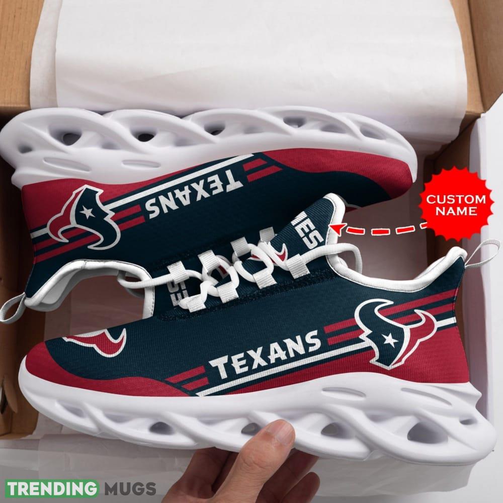 Houston Texans Logo In Blue And Red Custom Name 3D Max Soul Sneaker Shoes - Houston Texans Logo In Blue And Red Custom Name 3D Max Soul Sneaker Shoes_1 Houston Texans Logo In Blue And Red Custom Name 3D Max Soul Sneaker Shoes - Houston Texans Logo In Blue And Red Custom Name 3D Max Soul Sneaker Shoes_1