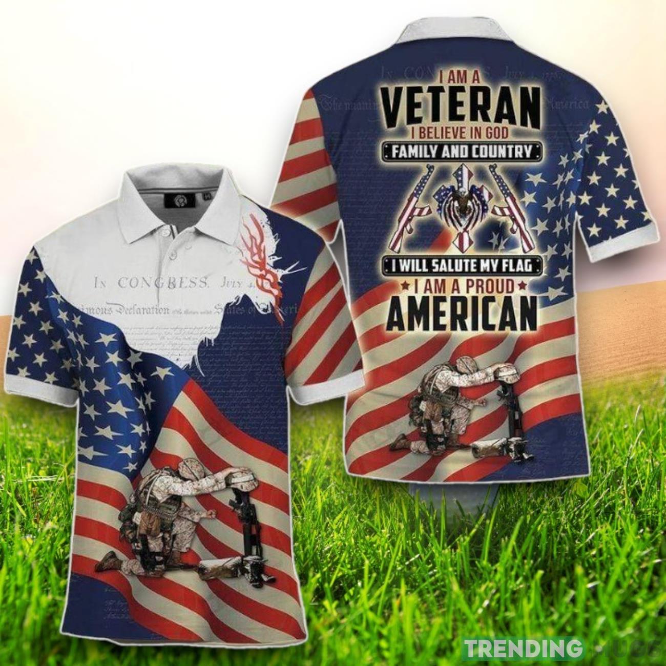 I Am A Veteran I Believe In God Family And Country I Will Salute My Flag I Am Proud America Polo Shirt Product Photo 1 I Am A Veteran I Believe In God Family And Country I Will Salute My Flag I Am Proud America Polo Shirt Product Photo 1
