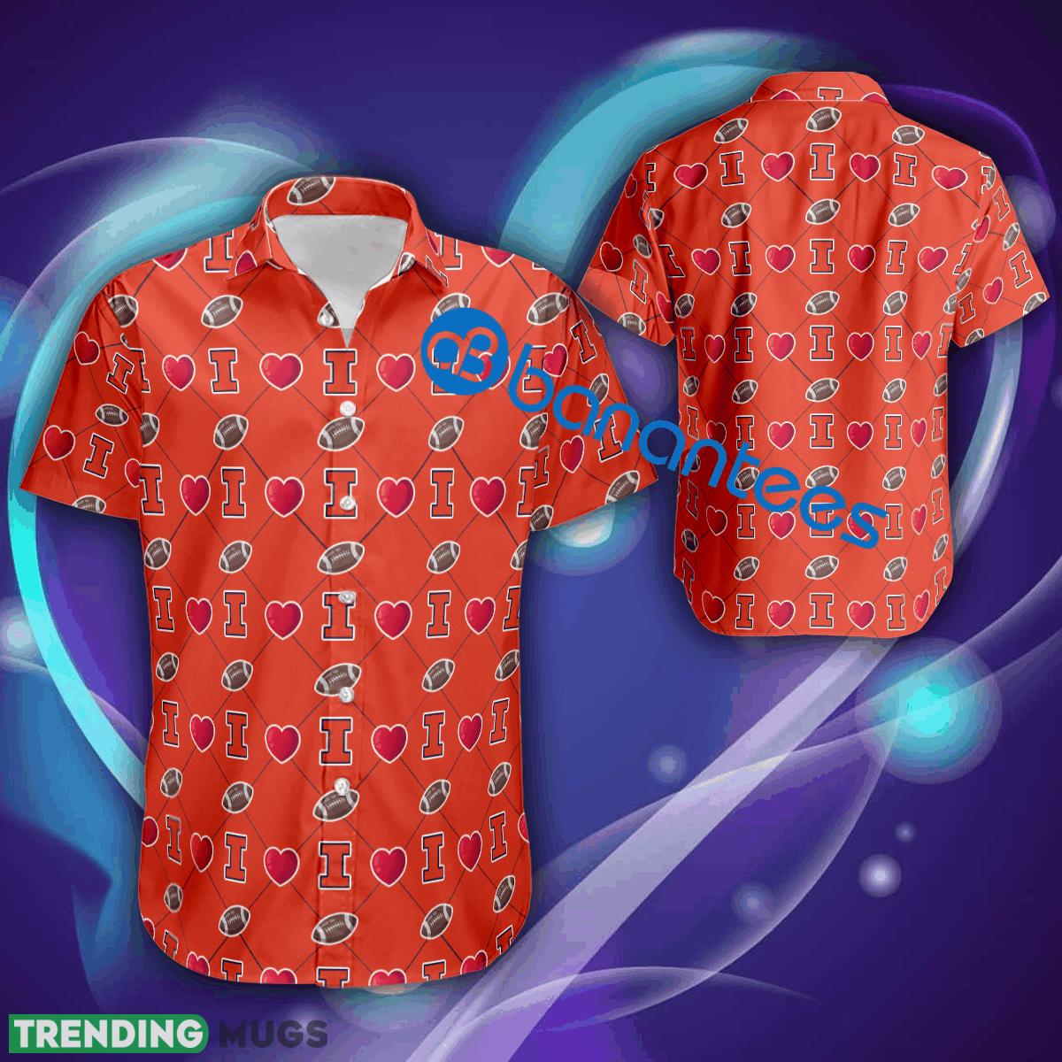 Illinois Fighting Illini Logo Heart Pattern Valentines Hawaiian Shirt All Over Print For Men And Women - Illinois Fighting Illini Logo Heart Pattern Valentines Hawaiian Shirt All Over Print For Men And Women Illinois Fighting Illini Logo Heart Pattern Valentines Hawaiian Shirt All Over Print For Men And Women - Illinois Fighting Illini Logo Heart Pattern Valentines Hawaiian Shirt All Over Print For Men And Women