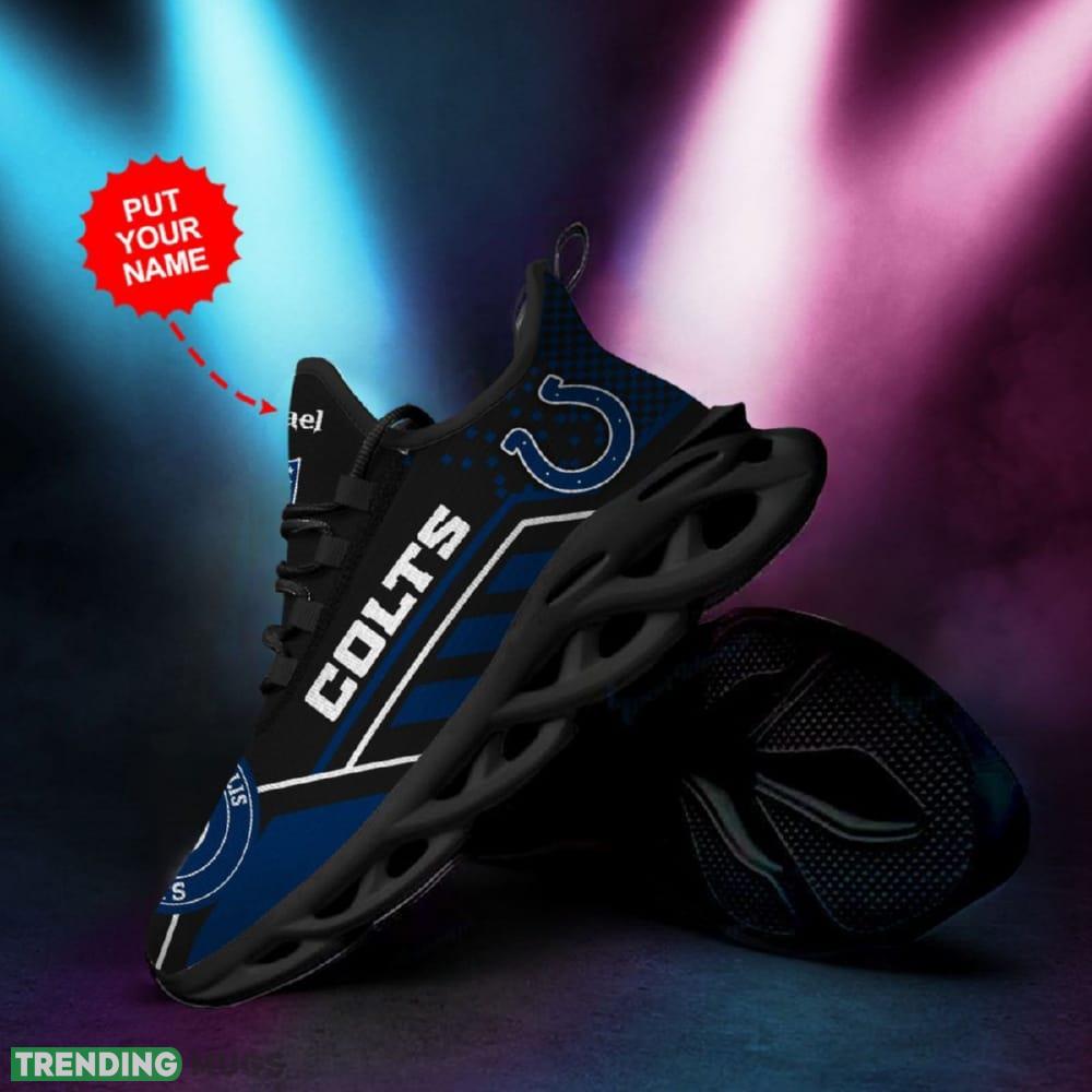 Indianapolis Colts Custom Name Max Soul Sneaker Shoes For Fan Max Soul Indianapolis Colts Custom Name Max Soul Sneaker Shoes For Fan Max Soul