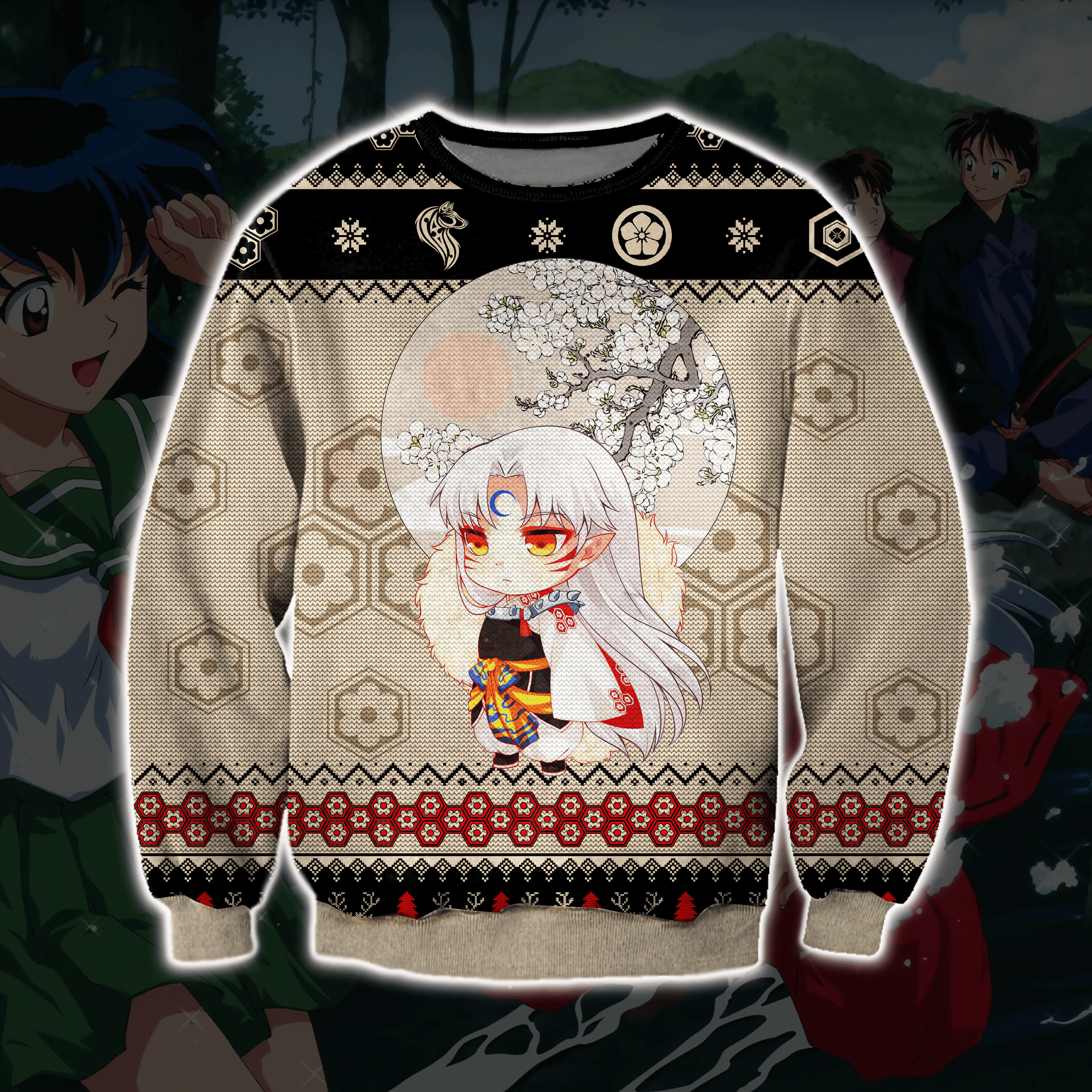 Inuyasha Manga 3D Knitting Pattern Print Ugly Christmas Sweater Perfect Holiday Gift - Inuyasha Manga 3D Knitting Pattern Print Ugly Christmas Sweater Perfect Holiday Gift Inuyasha Manga 3D Knitting Pattern Print Ugly Christmas Sweater Perfect Holiday Gift - Inuyasha Manga 3D Knitting Pattern Print Ugly Christmas Sweater Perfect Holiday Gift