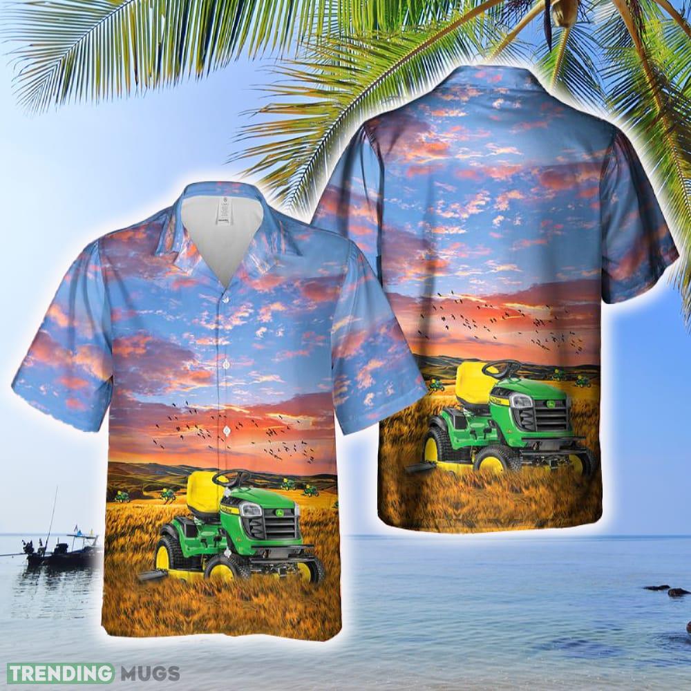 John Deere E180 Lawn Tractor Hawaiian Shirt - John Deere E180 Lawn Tractor Hawaiian Shirt