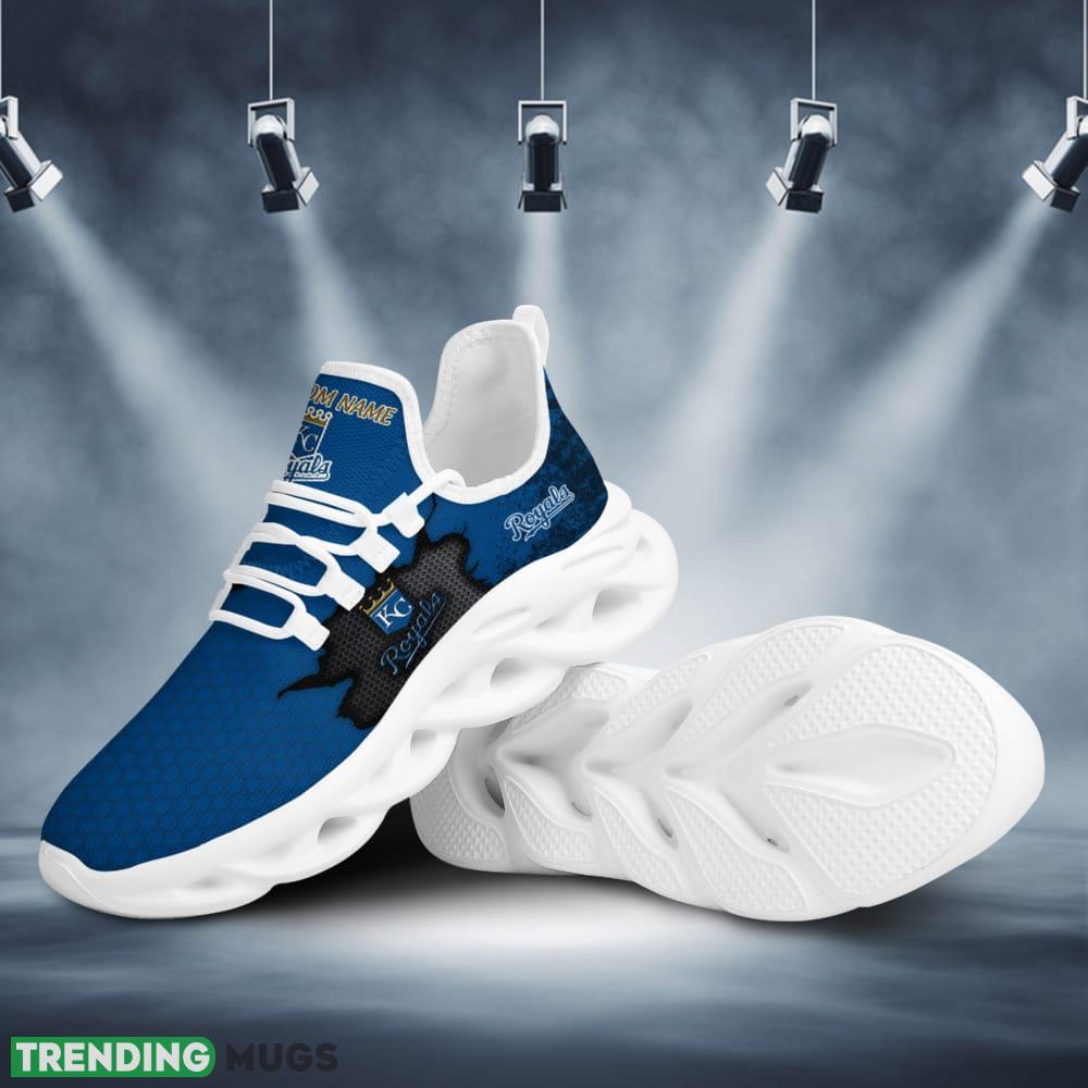 Kansas City Royals Cracked Design Pattern Custom Name 3D Max Soul Sneaker Shoes Max Soul Kansas City Royals Cracked Design Pattern Custom Name 3D Max Soul Sneaker Shoes Max Soul