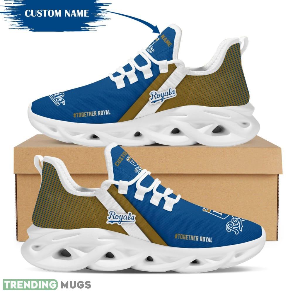 Kansas City Royals Logo Custom Name Pattern In Blue And Brown 3D Max Soul Sneaker Shoes - Kansas City Royals Logo Custom Name Pattern In Blue And Brown 3D Max Soul Sneaker Shoes_1 Kansas City Royals Logo Custom Name Pattern In Blue And Brown 3D Max Soul Sneaker Shoes - Kansas City Royals Logo Custom Name Pattern In Blue And Brown 3D Max Soul Sneaker Shoes_1