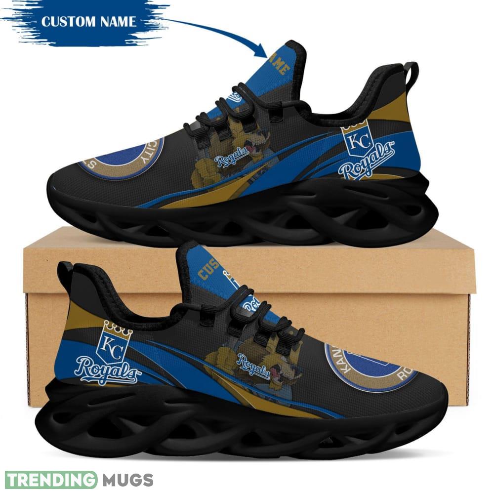 Kansas City Royals Mascot Logo Pattern Custom Name 3D Max Soul Sneaker Shoes Max Soul Kansas City Royals Mascot Logo Pattern Custom Name 3D Max Soul Sneaker Shoes Max Soul