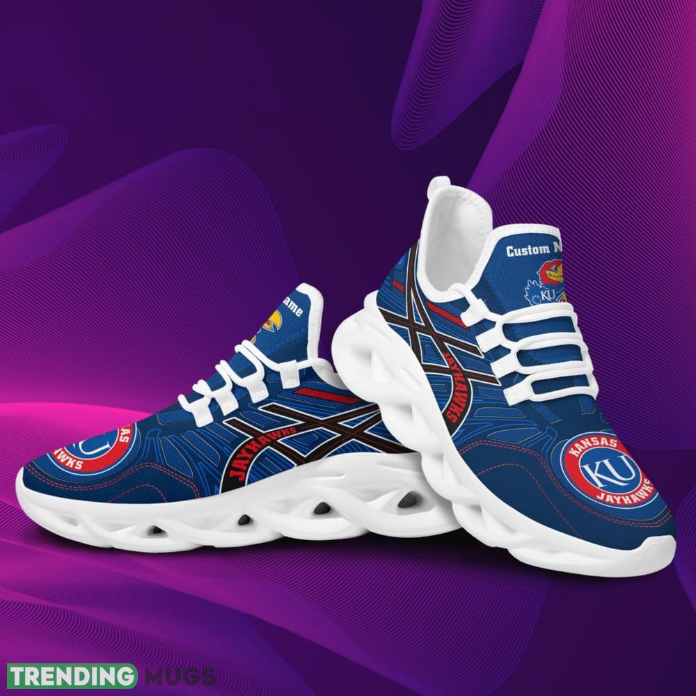 Kansas Jayhawks Logo Custom Name Pattern 3D Max Soul Sneaker Shoes Max Soul Kansas Jayhawks Logo Custom Name Pattern 3D Max Soul Sneaker Shoes Max Soul