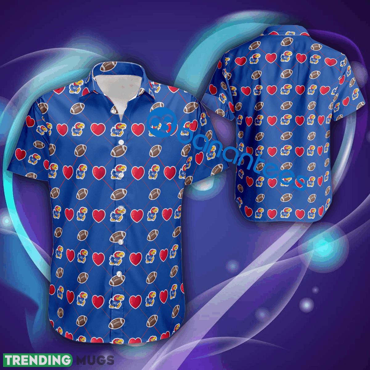 Kansas Jayhawks Logo Heart Pattern Valentines Hawaiian Shirt For Men And Women - Kansas Jayhawks Logo Heart Pattern Valentines Hawaiian Shirt For Men And Women Kansas Jayhawks Logo Heart Pattern Valentines Hawaiian Shirt For Men And Women - Kansas Jayhawks Logo Heart Pattern Valentines Hawaiian Shirt For Men And Women