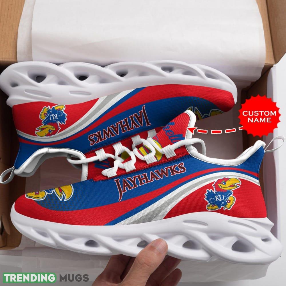 Kansas Jayhawks Logo Pattern Custom Name 3D Max Soul Sneaker Shoes In Red And Blue - Kansas Jayhawks Logo Pattern Custom Name 3D Max Soul Sneaker Shoes In Red And Blue_1 Kansas Jayhawks Logo Pattern Custom Name 3D Max Soul Sneaker Shoes In Red And Blue - Kansas Jayhawks Logo Pattern Custom Name 3D Max Soul Sneaker Shoes In Red And Blue_1