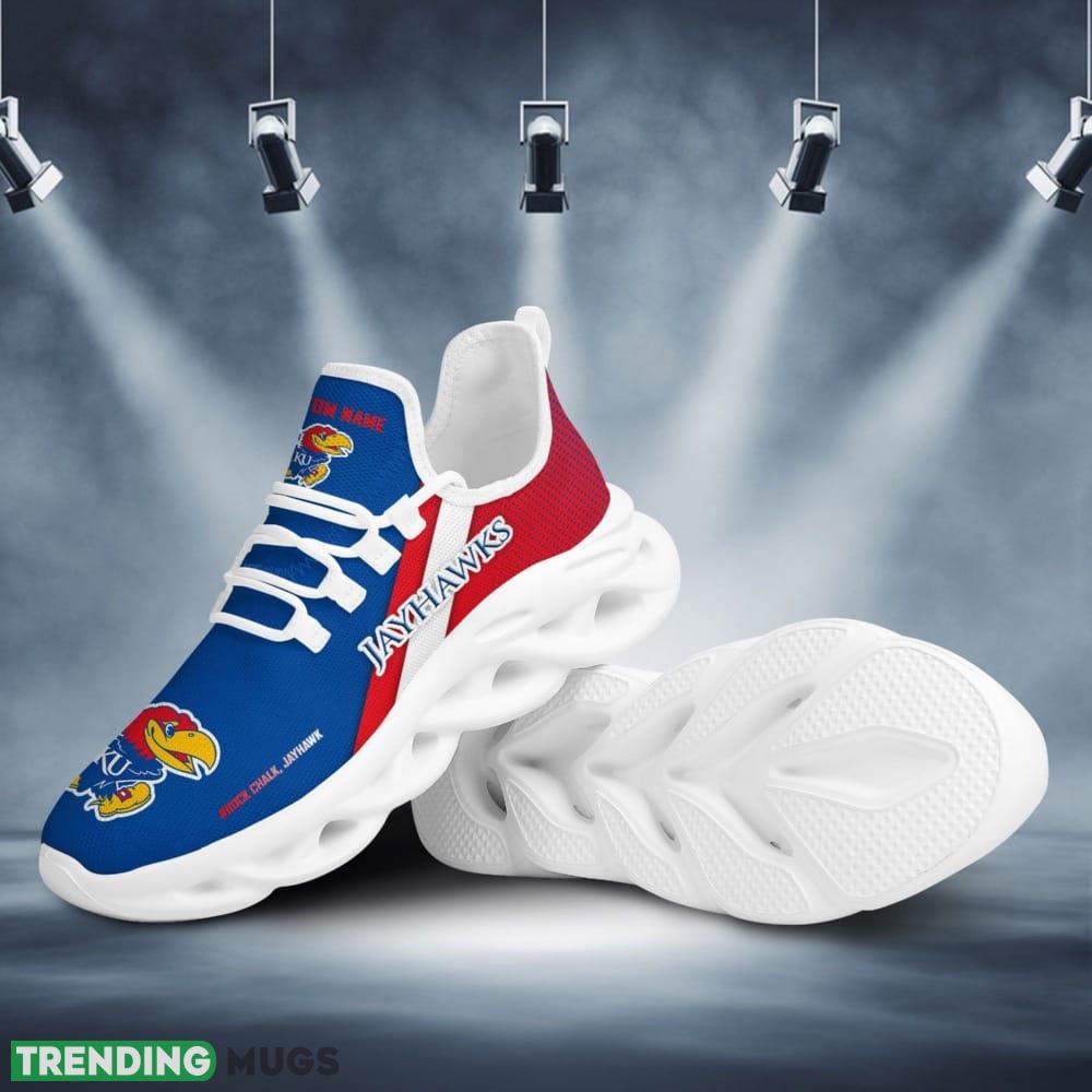 Kansas Jayhawks Logo Pattern Custom Name 3D Max Soul Sneaker Shoes In Red Blue - Kansas Jayhawks Logo Pattern Custom Name 3D Max Soul Sneaker Shoes In Red Blue_1 Kansas Jayhawks Logo Pattern Custom Name 3D Max Soul Sneaker Shoes In Red Blue - Kansas Jayhawks Logo Pattern Custom Name 3D Max Soul Sneaker Shoes In Red Blue_1