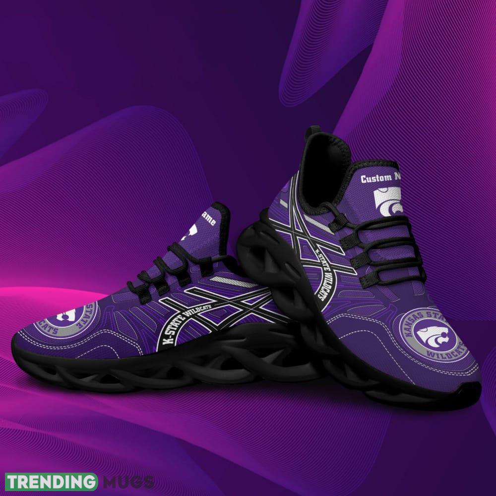 Kansas State Wildcats Logo Pattern Custom Name 3D Max Soul Sneaker Shoes Max Soul Kansas State Wildcats Logo Pattern Custom Name 3D Max Soul Sneaker Shoes Max Soul