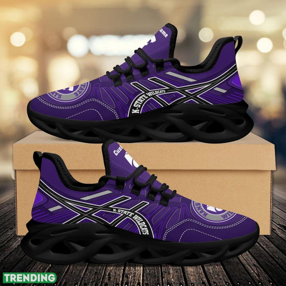 Kansas State Wildcats Logo Pattern Custom Name 3D Max Soul Sneaker Shoes Max Soul Kansas State Wildcats Logo Pattern Custom Name 3D Max Soul Sneaker Shoes Max Soul