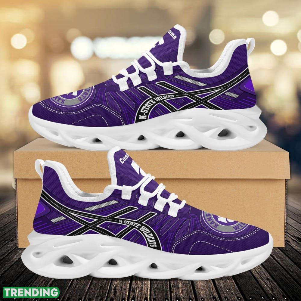 Kansas State Wildcats Logo Pattern Custom Name 3D Max Soul Sneaker Shoes Max Soul Kansas State Wildcats Logo Pattern Custom Name 3D Max Soul Sneaker Shoes Max Soul