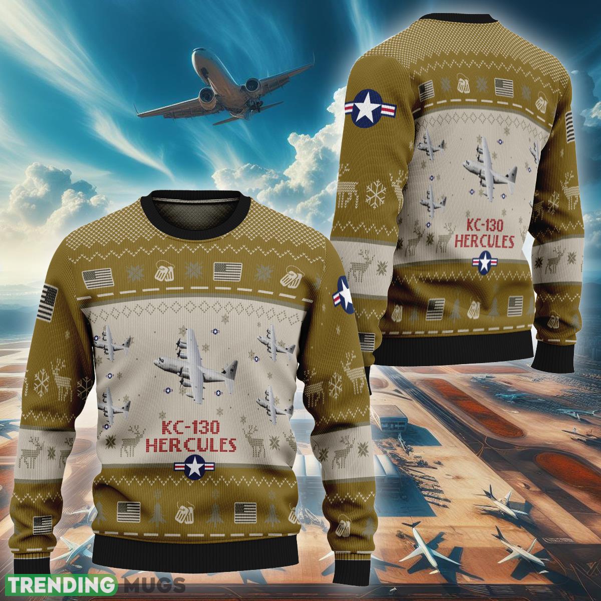 KC-130 Hercules Aircraft KC130 Ugly Christmas 3D Sweater Style Brown Air Force - KC-130 Hercules Aircraft KC130 Ugly Christmas 3D Sweater Style Brown Air Force KC-130 Hercules Aircraft KC130 Ugly Christmas 3D Sweater Style Brown Air Force - KC-130 Hercules Aircraft KC130 Ugly Christmas 3D Sweater Style Brown Air Force