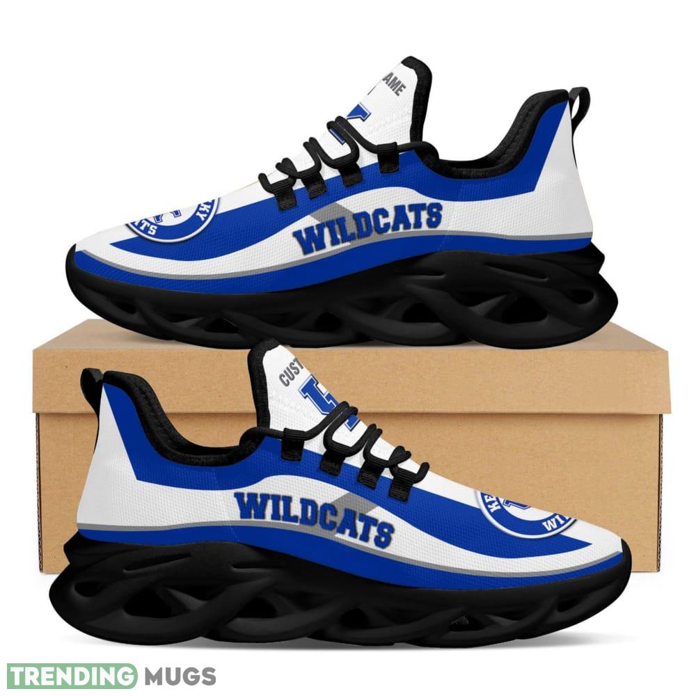Kentucky Wildcats Logo Custom Name Pattern In Blue And White 3D Max Soul Sneaker Shoes Max Soul Kentucky Wildcats Logo Custom Name Pattern In Blue And White 3D Max Soul Sneaker Shoes Max Soul