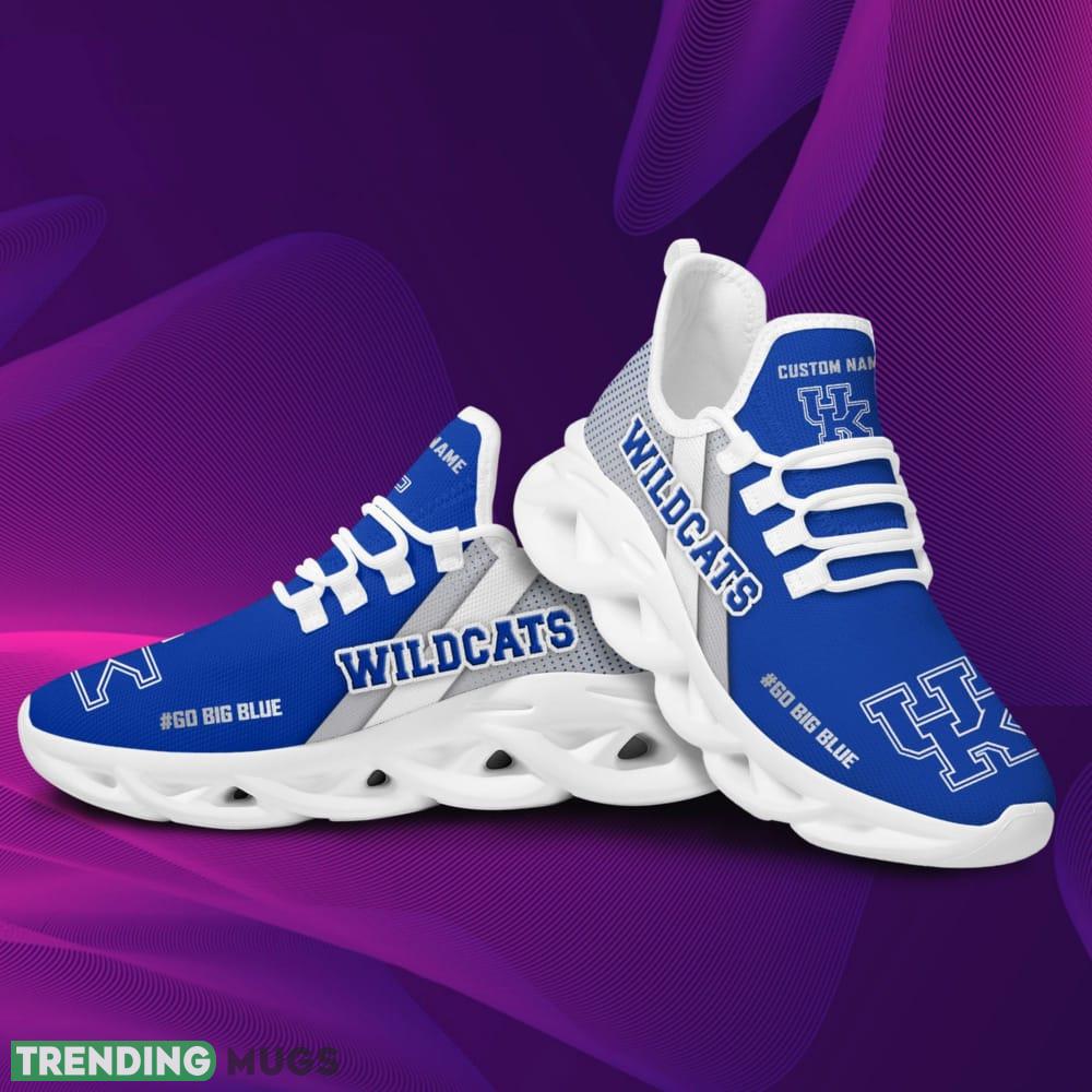 Kentucky Wildcats Logo Pattern Custom Name 3D Max Soul Sneaker Shoes In Blue And Gray Max Soul Kentucky Wildcats Logo Pattern Custom Name 3D Max Soul Sneaker Shoes In Blue And Gray Max Soul