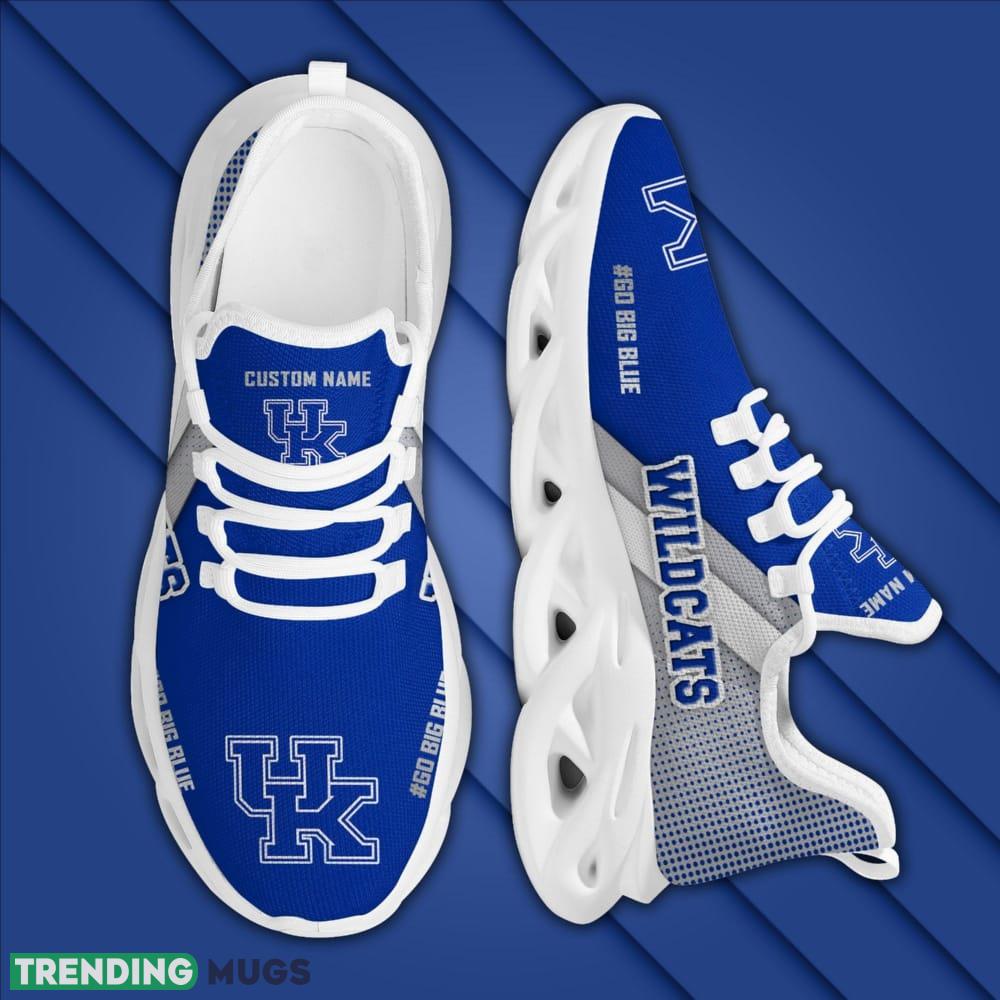 Kentucky Wildcats Logo Pattern Custom Name 3D Max Soul Sneaker Shoes In Blue And Gray Max Soul Kentucky Wildcats Logo Pattern Custom Name 3D Max Soul Sneaker Shoes In Blue And Gray Max Soul