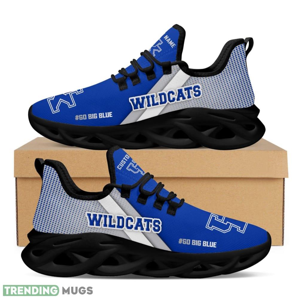 Kentucky Wildcats Logo Pattern Custom Name 3D Max Soul Sneaker Shoes In Blue And Gray Max Soul Kentucky Wildcats Logo Pattern Custom Name 3D Max Soul Sneaker Shoes In Blue And Gray Max Soul