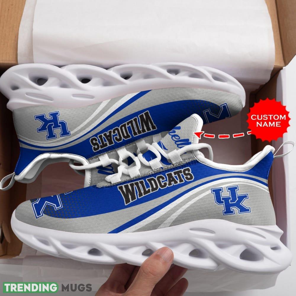 Kentucky Wildcats Logo Pattern Custom Name 3D Max Soul Sneaker Shoes In Blue Gray Max Soul Kentucky Wildcats Logo Pattern Custom Name 3D Max Soul Sneaker Shoes In Blue Gray Max Soul