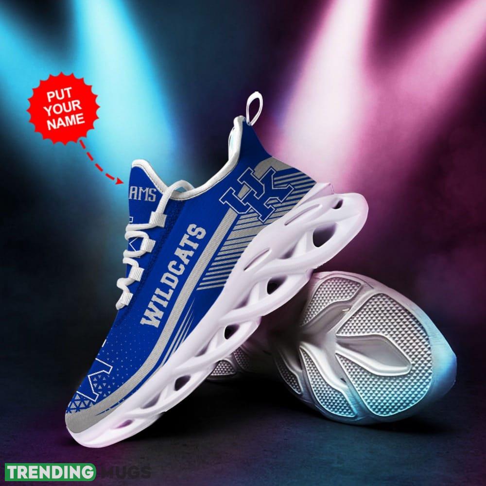 Kentucky Wildcats Logo With Stripe Pattern Custom Name 3D Max Soul Sneaker Shoes Max Soul Kentucky Wildcats Logo With Stripe Pattern Custom Name 3D Max Soul Sneaker Shoes Max Soul