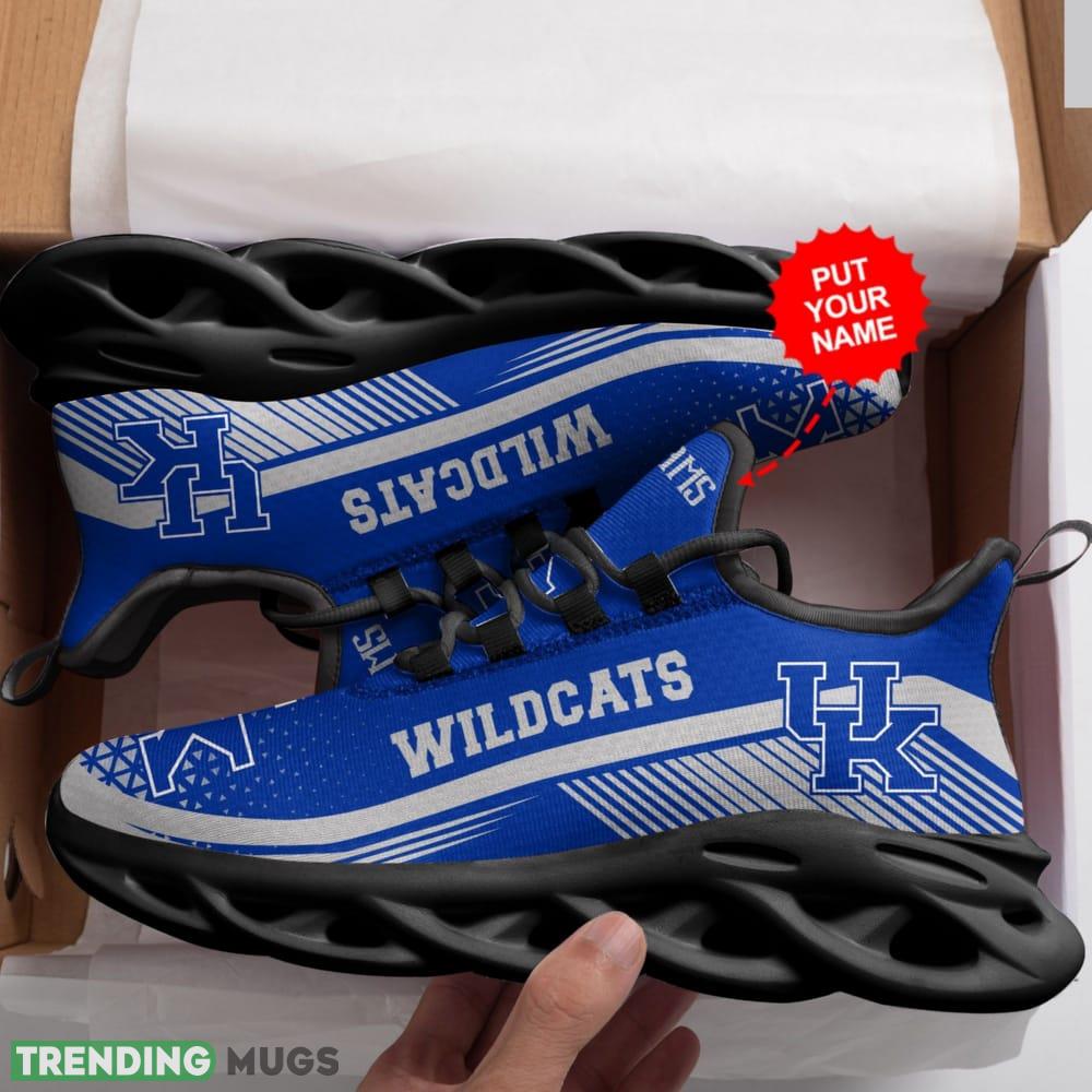 Kentucky Wildcats Logo With Stripe Pattern Custom Name 3D Max Soul Sneaker Shoes Max Soul Kentucky Wildcats Logo With Stripe Pattern Custom Name 3D Max Soul Sneaker Shoes Max Soul