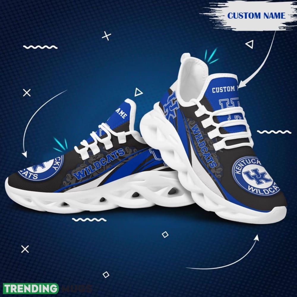Kentucky Wildcats Mascot Logo Pattern Custom Name 3D Max Soul Sneaker Shoes In Black Max Soul Kentucky Wildcats Mascot Logo Pattern Custom Name 3D Max Soul Sneaker Shoes In Black Max Soul