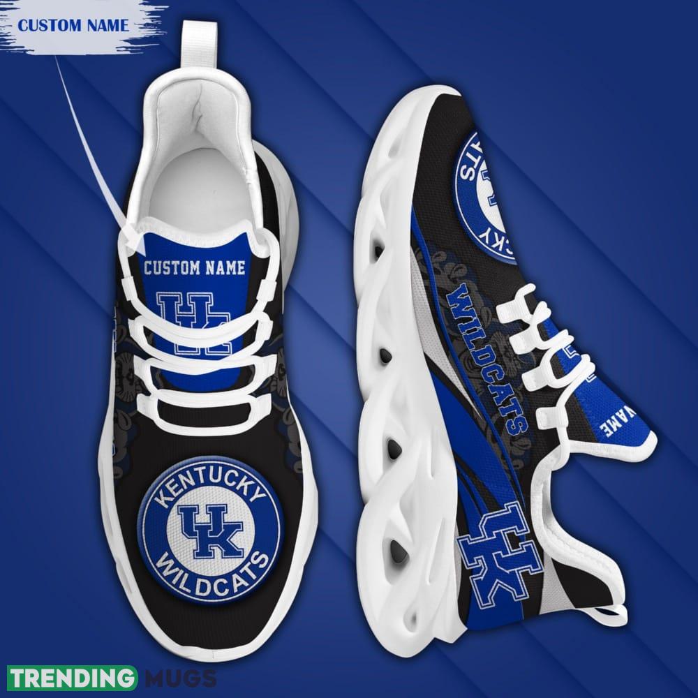 Kentucky Wildcats Mascot Logo Pattern Custom Name 3D Max Soul Sneaker Shoes In Black Max Soul Kentucky Wildcats Mascot Logo Pattern Custom Name 3D Max Soul Sneaker Shoes In Black Max Soul