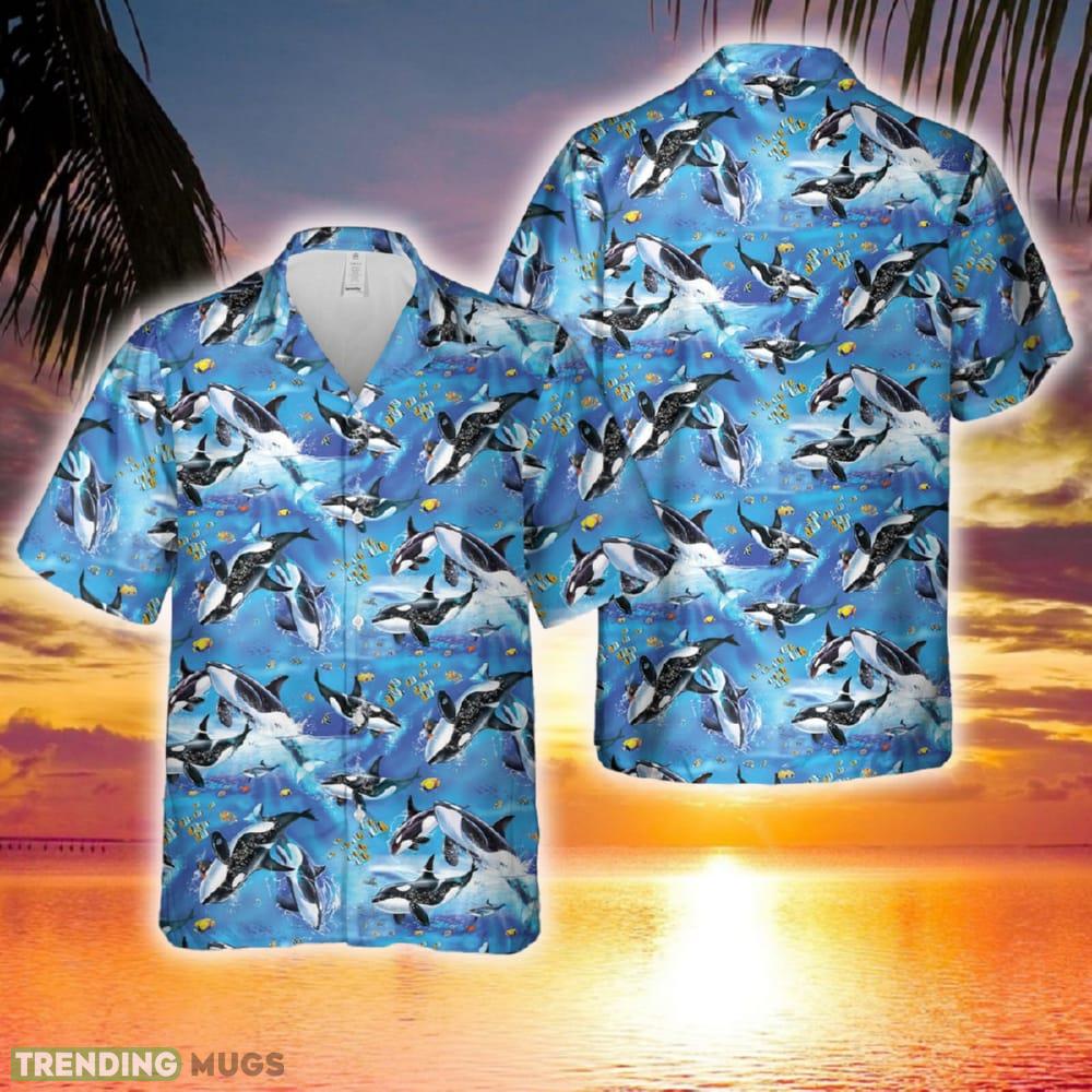 Killer Whale Fish Blue Hawaiian Shirt - Killer Whale Fish Blue Hawaiian Shirt Killer Whale Fish Blue Hawaiian Shirt - Killer Whale Fish Blue Hawaiian Shirt