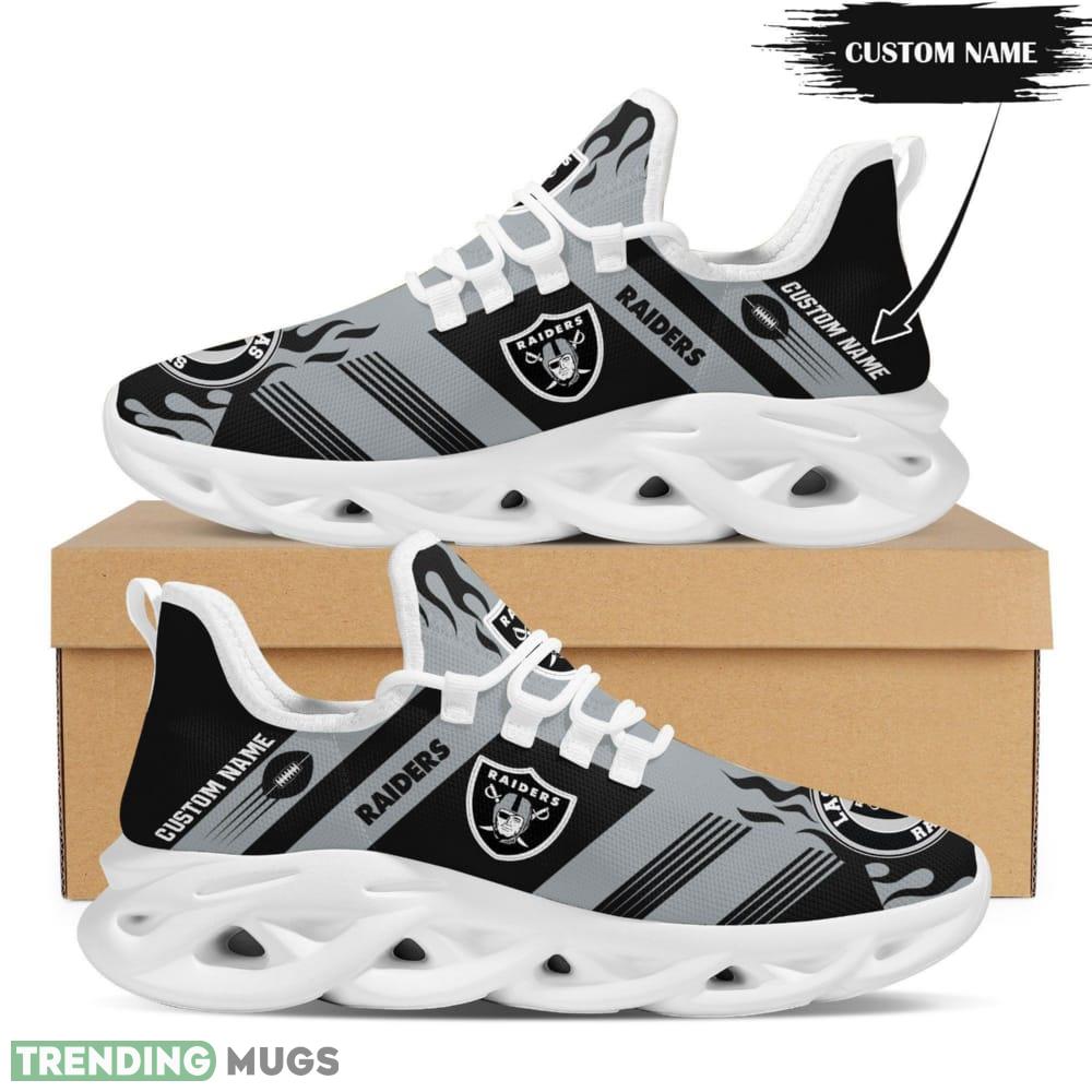 Las Vegas Raiders Logo Custom Name Pattern 3D Max Soul Sneaker Shoes In Gray And Black - Las Vegas Raiders Logo Custom Name Pattern 3D Max Soul Sneaker Shoes In Gray And Black_1 Las Vegas Raiders Logo Custom Name Pattern 3D Max Soul Sneaker Shoes In Gray And Black - Las Vegas Raiders Logo Custom Name Pattern 3D Max Soul Sneaker Shoes In Gray And Black_1