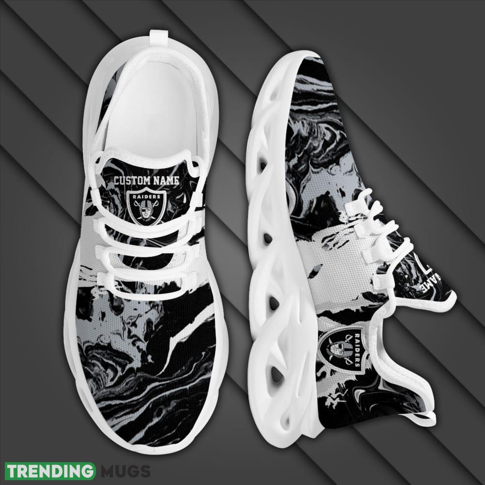 Las Vegas Raiders Logo Tie Dye Pattern Custom Name 3D Max Soul Sneaker Shoes Max Soul Las Vegas Raiders Logo Tie Dye Pattern Custom Name 3D Max Soul Sneaker Shoes Max Soul