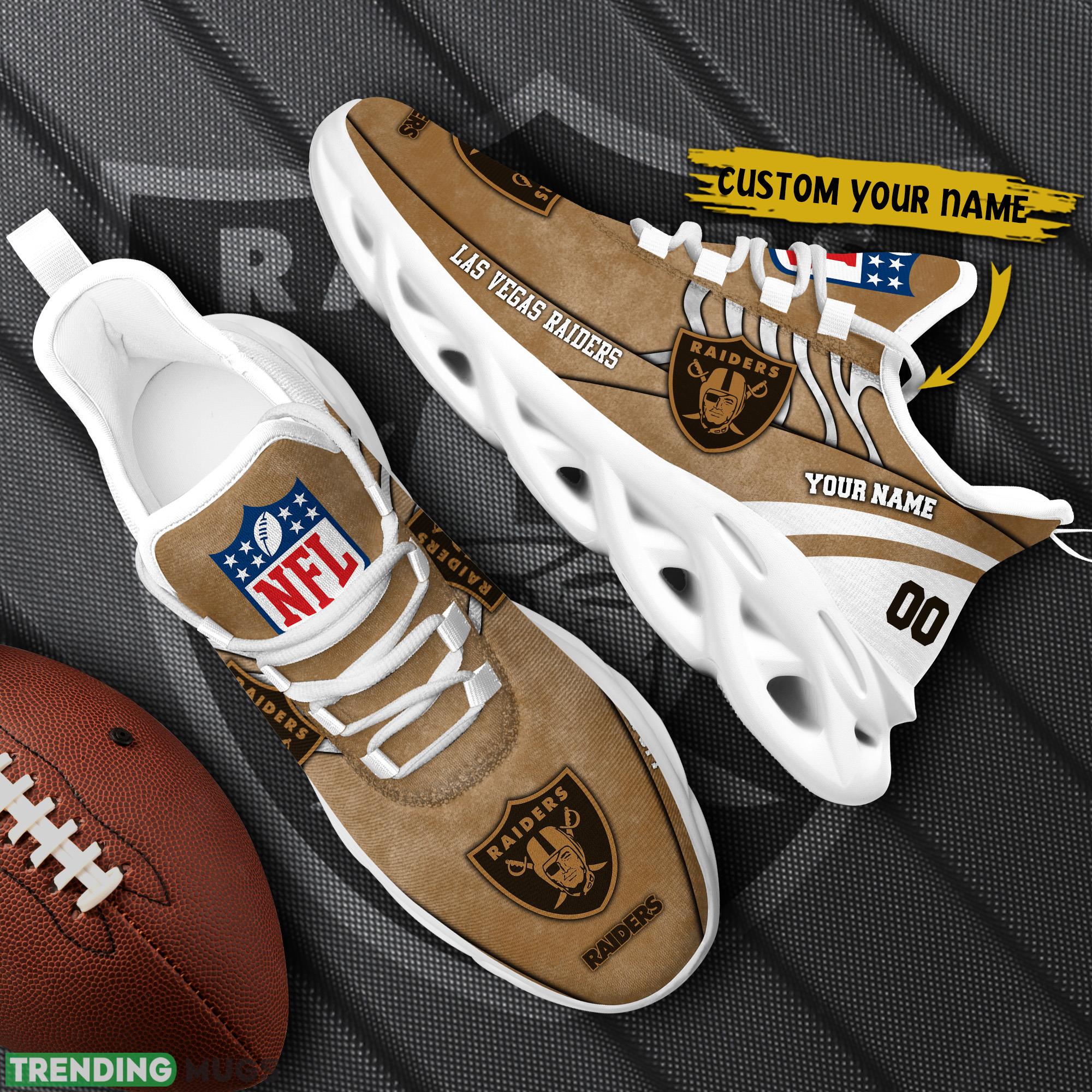 Las Vegas Raiders NFL Brown Veterans Max Soul Shoes Custom Number & Name Sneakers Max Soul Las Vegas Raiders NFL Brown Veterans Max Soul Shoes Custom Number & Name Sneakers Max Soul
