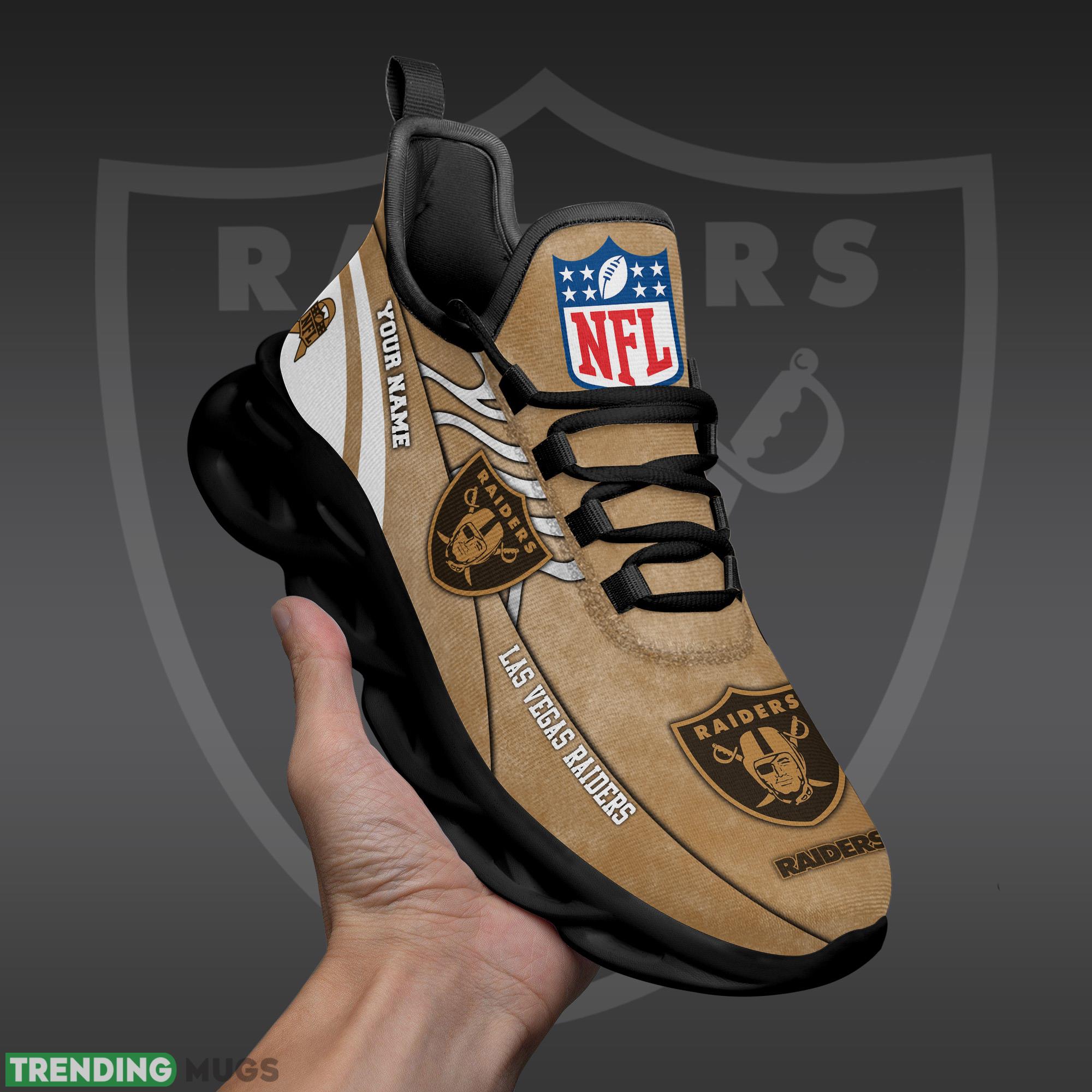 Las Vegas Raiders NFL Brown Veterans Max Soul Shoes Custom Number & Name Sneakers Max Soul Las Vegas Raiders NFL Brown Veterans Max Soul Shoes Custom Number & Name Sneakers Max Soul