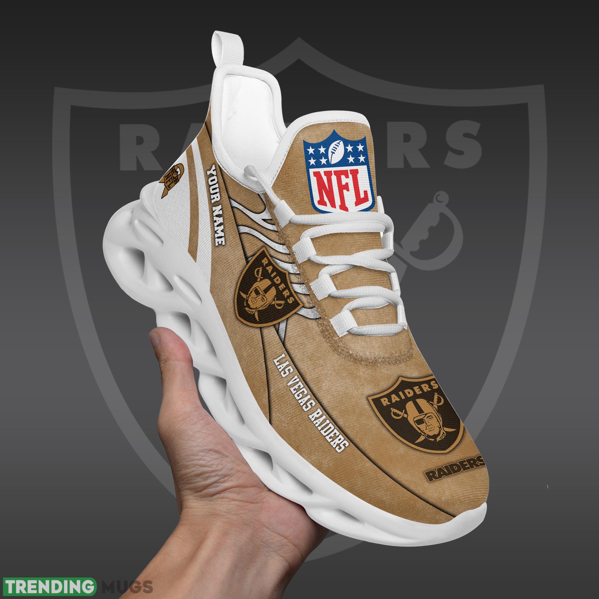 Las Vegas Raiders NFL Brown Veterans Max Soul Shoes Custom Number & Name Sneakers Max Soul Las Vegas Raiders NFL Brown Veterans Max Soul Shoes Custom Number & Name Sneakers Max Soul