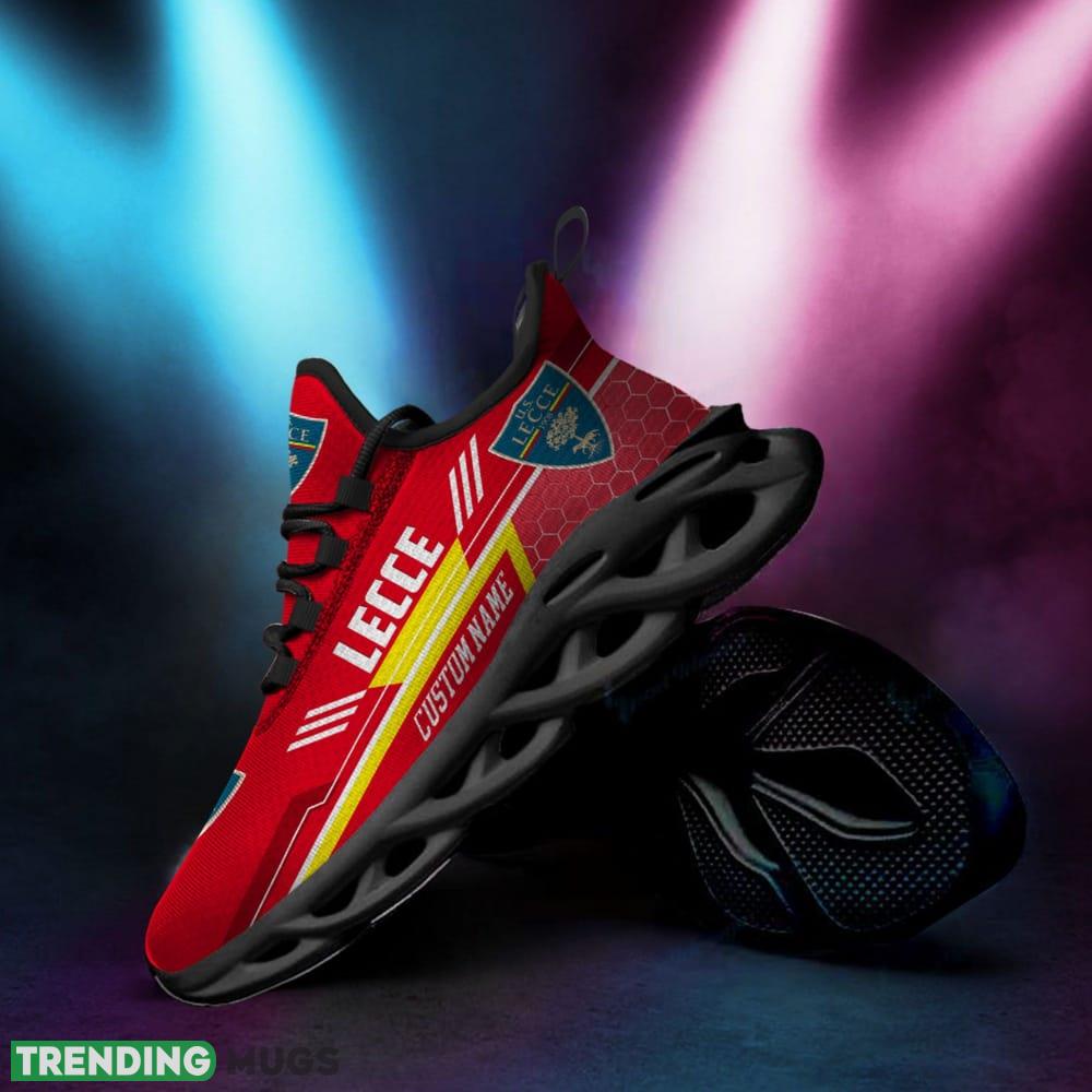 Lecce Logo Pattern Custom Name 3D Max Soul Sneaker Shoes In Red Max Soul Lecce Logo Pattern Custom Name 3D Max Soul Sneaker Shoes In Red Max Soul
