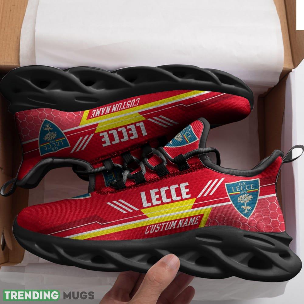 Lecce Logo Pattern Custom Name 3D Max Soul Sneaker Shoes In Red Max Soul Lecce Logo Pattern Custom Name 3D Max Soul Sneaker Shoes In Red Max Soul