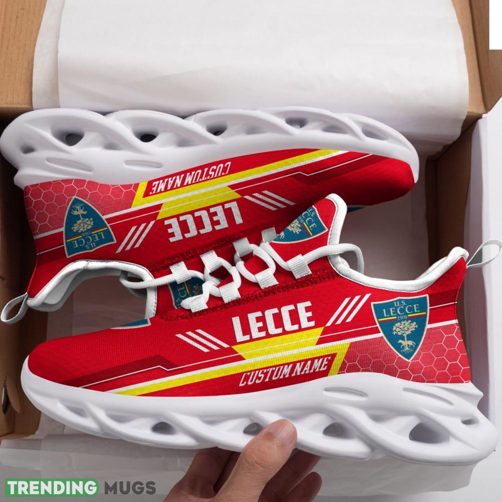 Lecce Logo Pattern Custom Name 3D Max Soul Sneaker Shoes In Red Max Soul Lecce Logo Pattern Custom Name 3D Max Soul Sneaker Shoes In Red Max Soul