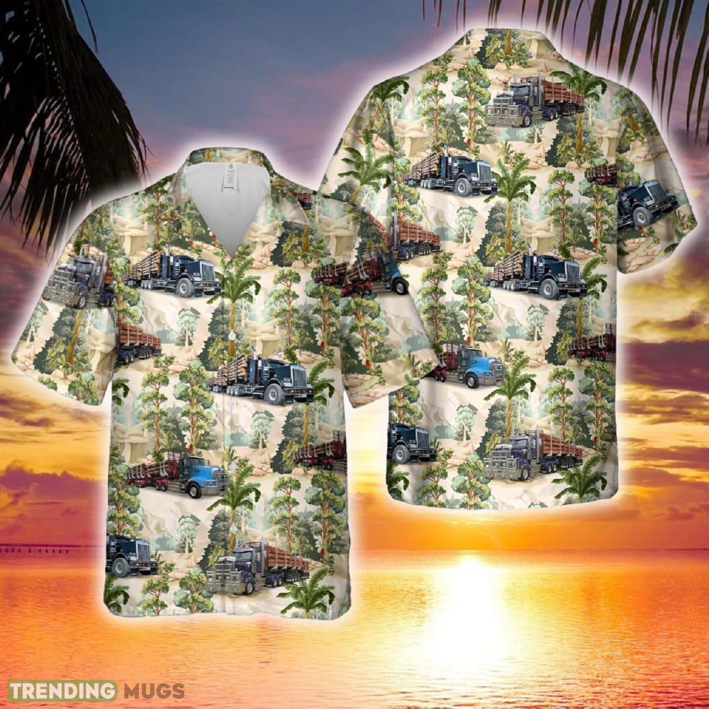 Logging Truck Hawaiian Shirt - Logging Truck Hawaiian Shirt Logging Truck Hawaiian Shirt - Logging Truck Hawaiian Shirt