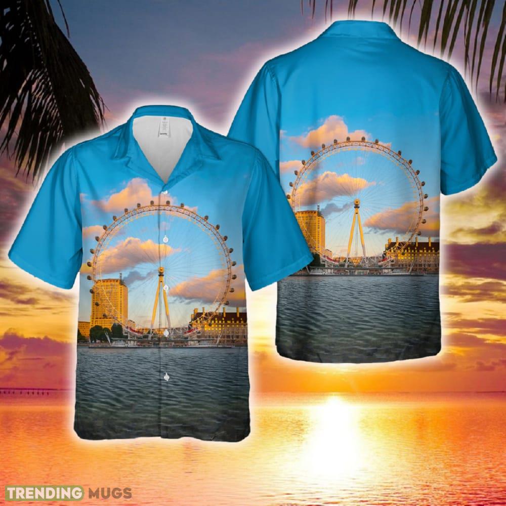 London Eye Wheel Hawaiian Shirt - London Eye Wheel Hawaiian Shirt London Eye Wheel Hawaiian Shirt - London Eye Wheel Hawaiian Shirt