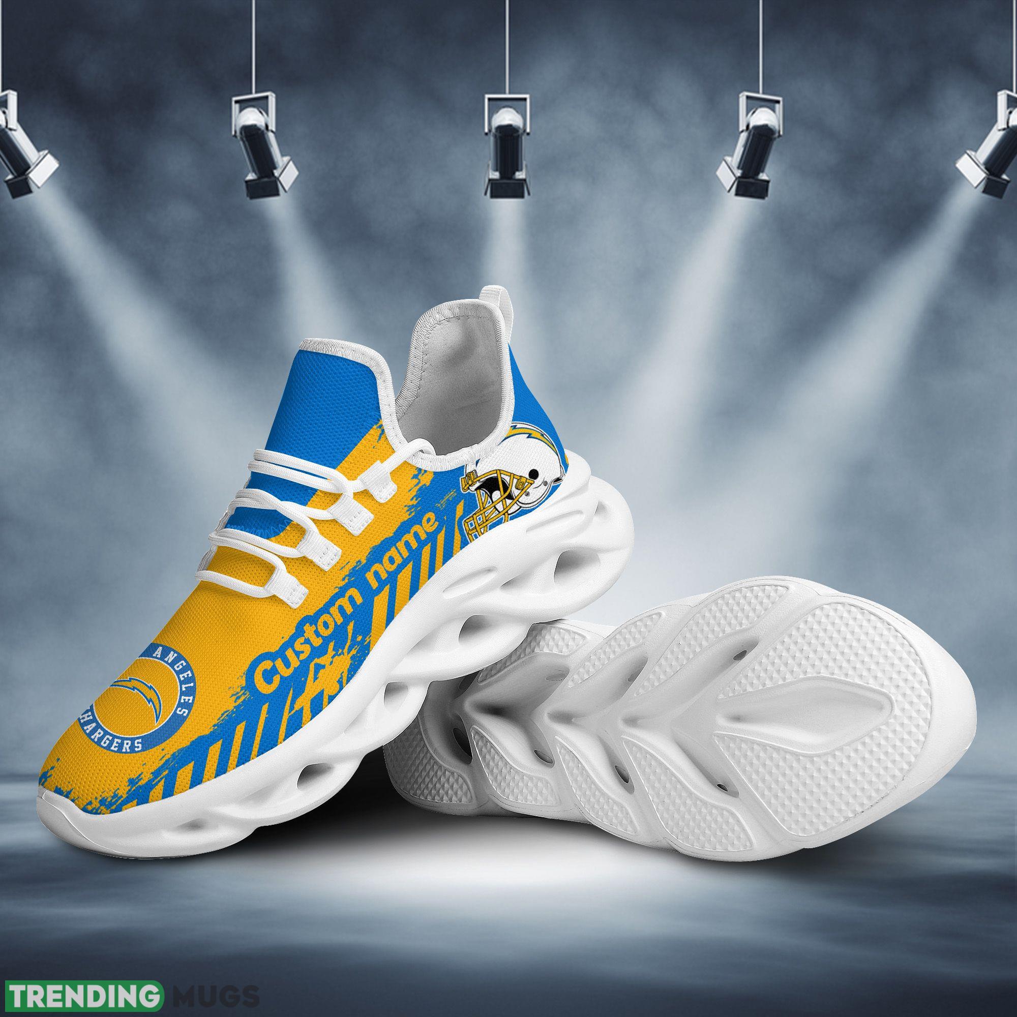 Los Angeles Chargers Americanfootball Team Helmet Custom Name Men And Women Max Soul Sneakers Shoes For Fans Max Soul Los Angeles Chargers Americanfootball Team Helmet Custom Name Men And Women Max Soul Sneakers Shoes For Fans Max Soul