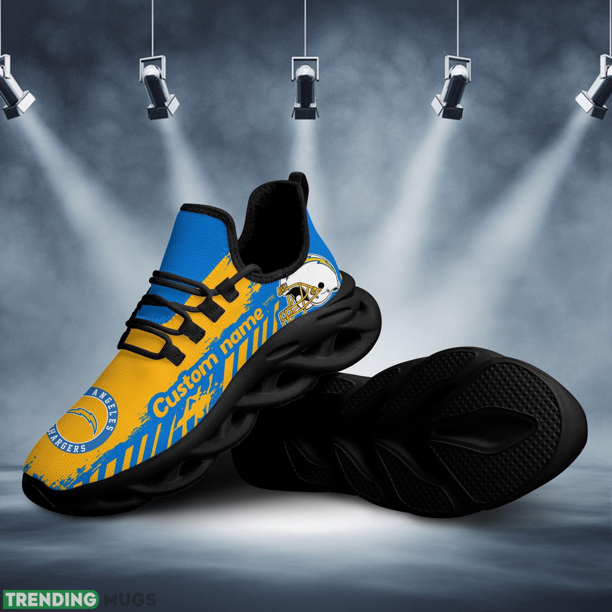 Los Angeles Chargers Americanfootball Team Helmet Custom Name Men And Women Max Soul Sneakers Shoes For Fans Max Soul Los Angeles Chargers Americanfootball Team Helmet Custom Name Men And Women Max Soul Sneakers Shoes For Fans Max Soul