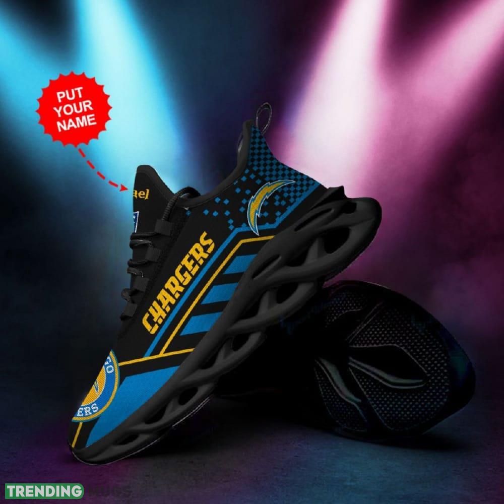Los Angeles Chargers Custom Name Max Soul Sneaker Shoes For Fan Max Soul Los Angeles Chargers Custom Name Max Soul Sneaker Shoes For Fan Max Soul