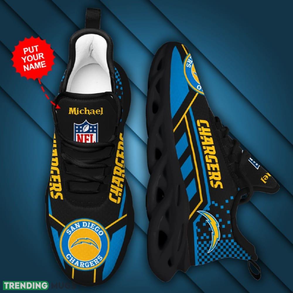 Los Angeles Chargers Custom Name Max Soul Sneaker Shoes For Fan Max Soul Los Angeles Chargers Custom Name Max Soul Sneaker Shoes For Fan Max Soul