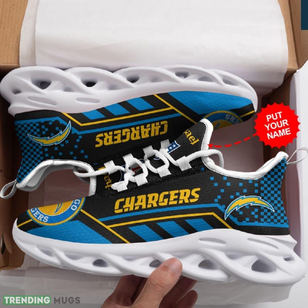 Los Angeles Chargers Custom Name Max Soul Sneaker Shoes For Fan - Los Angeles Chargers Max Soul Sneaker Shoes For Fan_1 Los Angeles Chargers Custom Name Max Soul Sneaker Shoes For Fan - Los Angeles Chargers Max Soul Sneaker Shoes For Fan_1