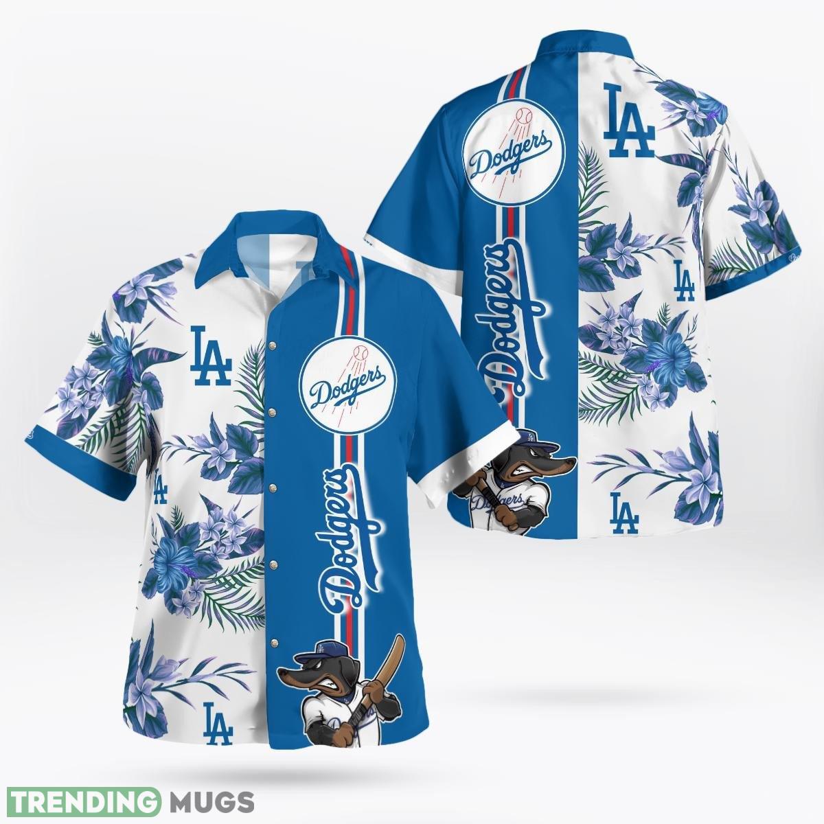 Los Angeles Dodgers Mascot Hawaiian Shirt And Short Combo Gift Beach - Los Angeles Dodgers Mascot Hawaiian Shirt_1